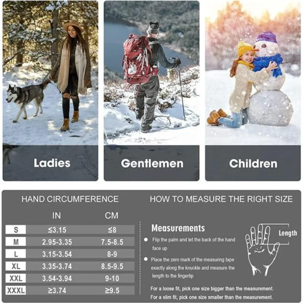 Women Fleece lined Knit Gloves with Touchscreen Fingers Insulated Gloves, Gray
